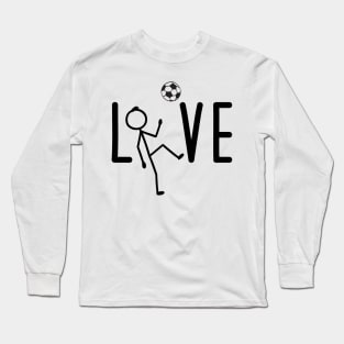 Cute Soccer Player Love Soccer Birthday Gift For Soccer Fans Long Sleeve T-Shirt